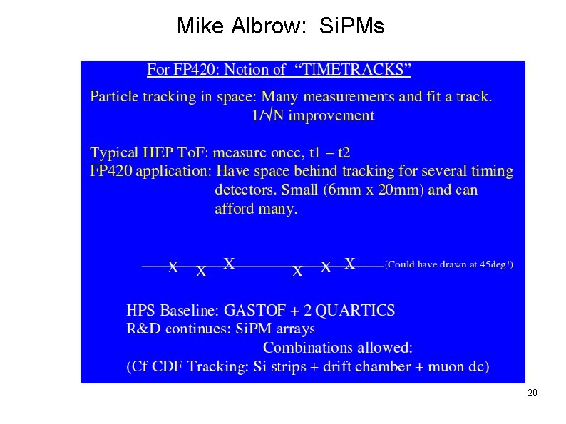 Mike Albrow: Si. PMs 20 