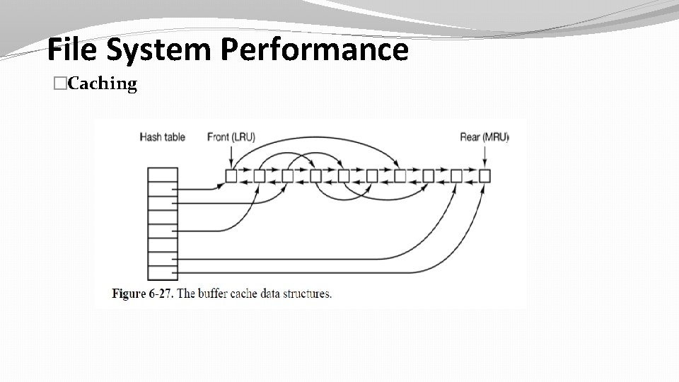 File System Performance �Caching 