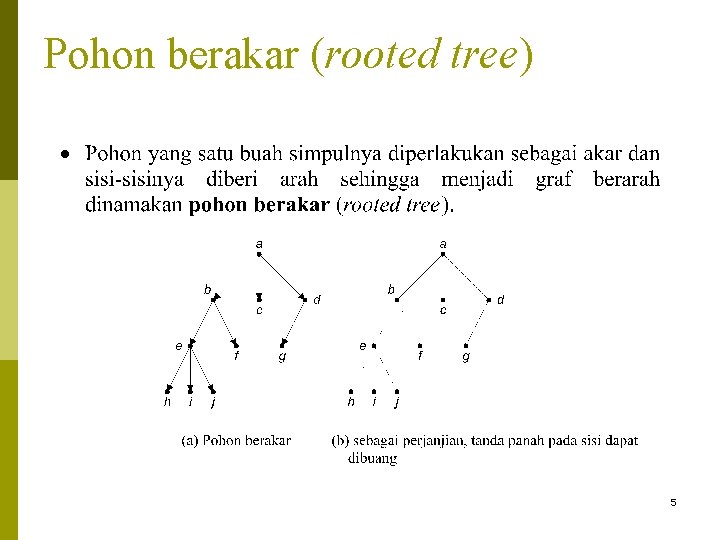 Pohon berakar (rooted tree) 5 