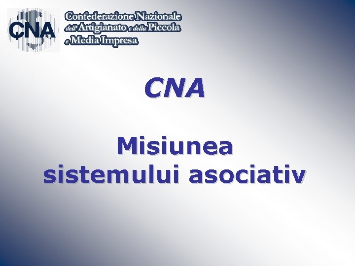 CNA Misiunea sistemului asociativ 