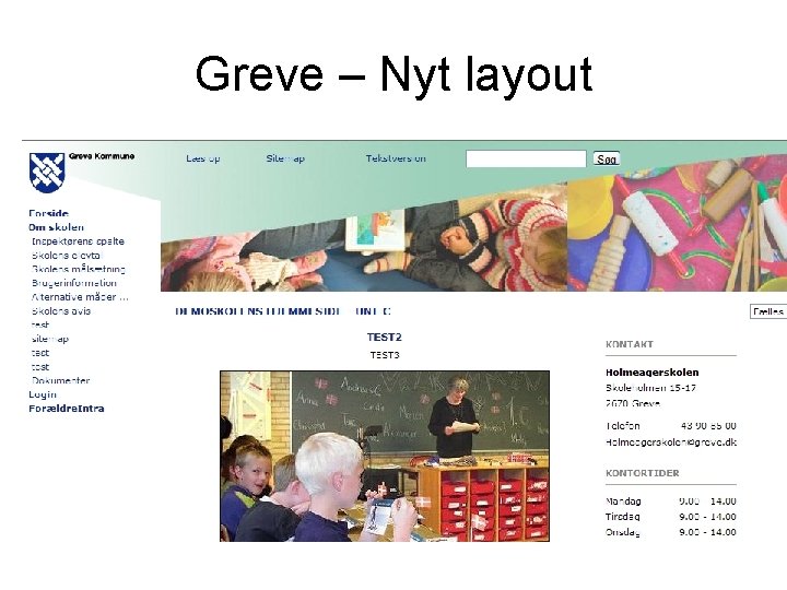 Greve – Nyt layout 