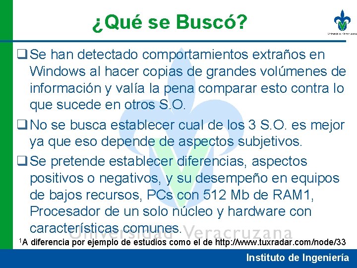 ¿Qué se Buscó? q Se han detectado comportamientos extraños en Windows al hacer copias