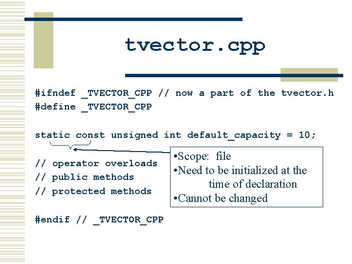 tvector. cpp #ifndef _TVECTOR_CPP // now a part of the tvector. h #define _TVECTOR_CPP