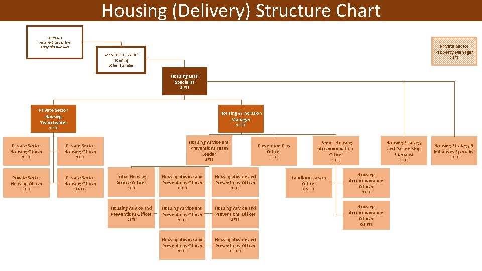 Housing (Delivery) Structure Chart Director Housing & Operations Private Sector Property Manager Andy Blaszkowicz Housing (Delivery) Structure Chart Director Housing & Operations Private Sector Property Manager Andy Blaszkowicz