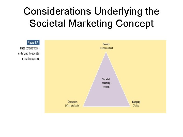Considerations Underlying the Societal Marketing Concept 