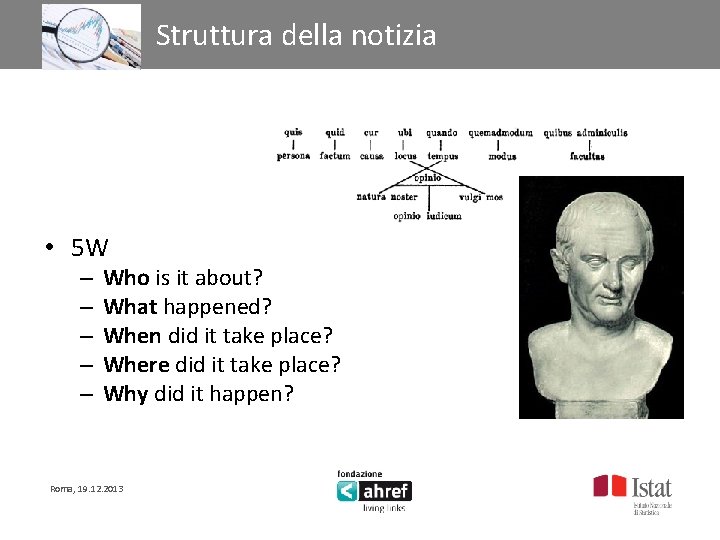 Titolo titolo titolo Struttura della notizia • 5 W – – – Who is