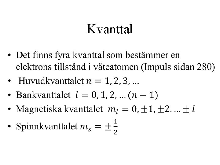 Kvanttal • 