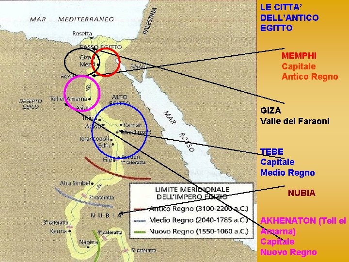 LE CITTA’ DELL’ANTICO EGITTO MEMPHI Capitale Antico Regno GIZA Valle dei Faraoni TEBE Capitale