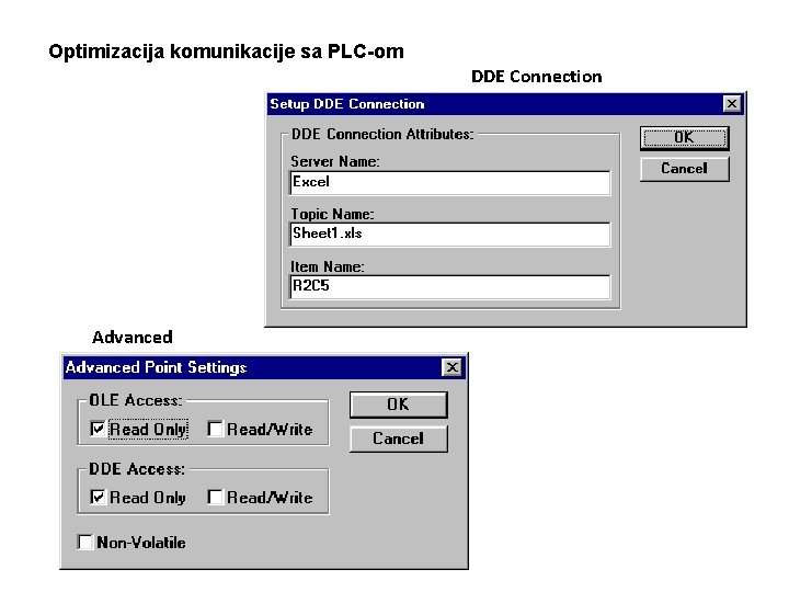 Optimizacija komunikacije sa PLC-om DDE Connection Advanced 