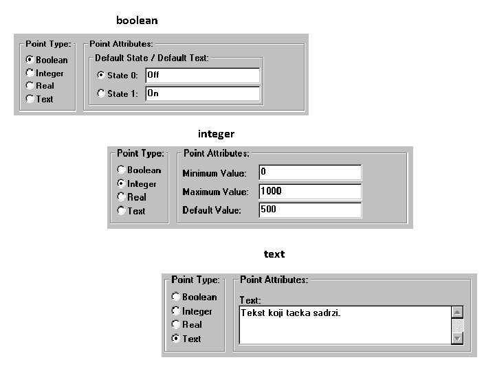 boolean integer text 