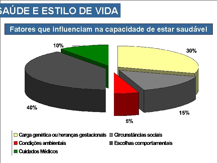 SAÚDE E ESTILO DE VIDA CPH HEALTH SOLUTIONS Fatores que influenciam na capacidade de