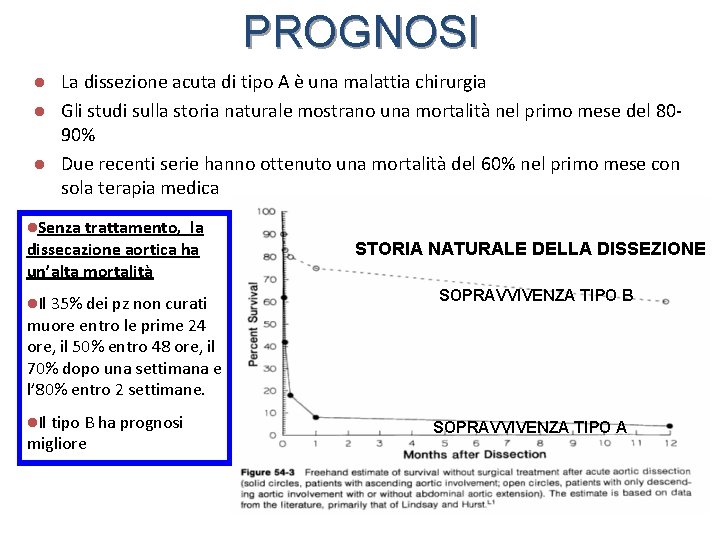 PROGNOSI La dissezione acuta di tipo A è una malattia chirurgia l Gli studi