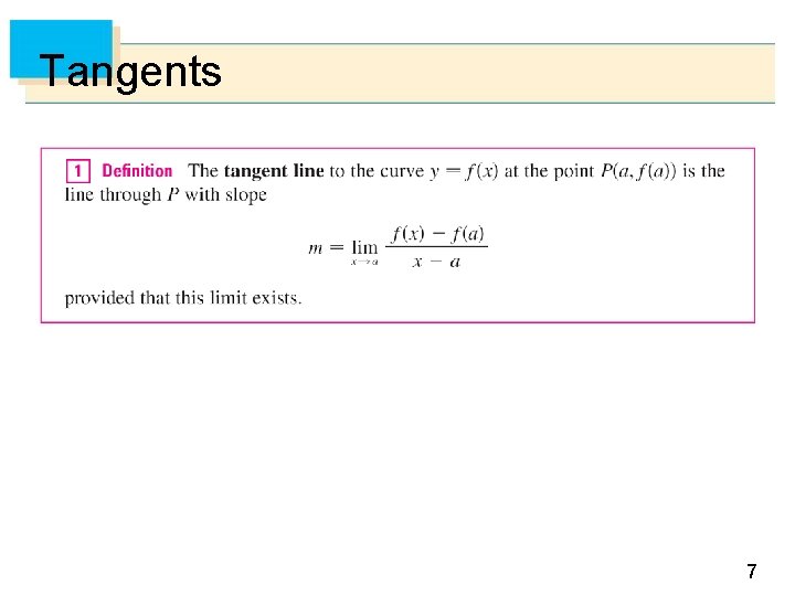 Tangents 7 