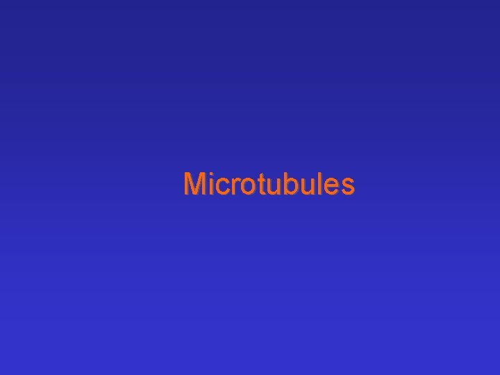 Microtubules 
