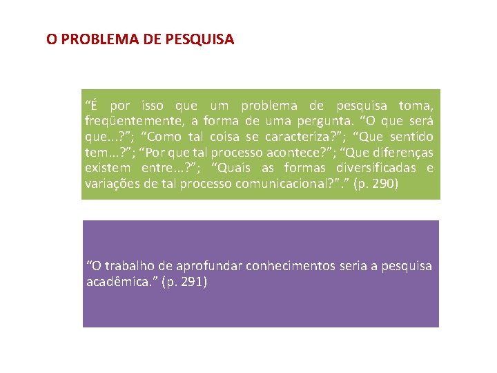 Etapas da Pesquisa Etapas do Projeto de Pesquisa