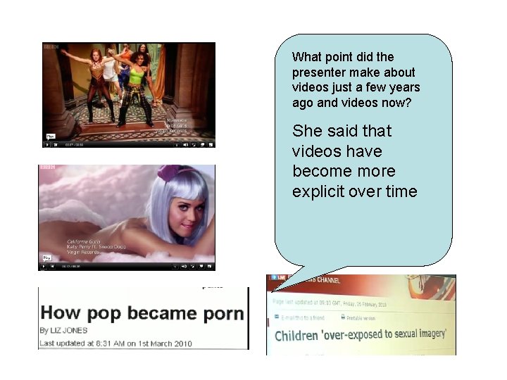 What point did the presenter make about videos just a few years ago and