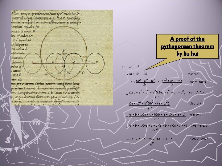 A proof of the pythagorean theorem by liu hui 