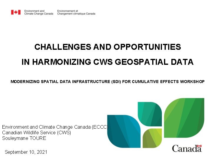 CHALLENGES AND OPPORTUNITIES IN HARMONIZING CWS GEOSPATIAL DATA MODERNIZING SPATIAL DATA INFRASTRUCTURE (SDI) FOR