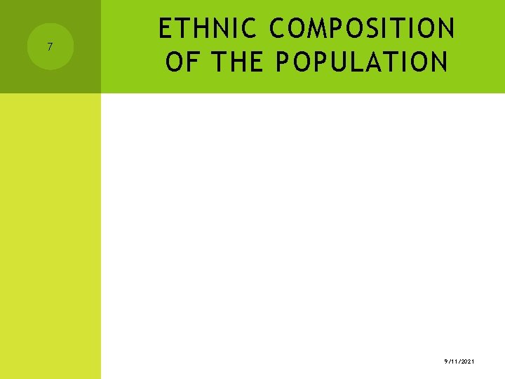 7 ETHNIC COMPOSITION OF THE POPULATION 9/11/2021 