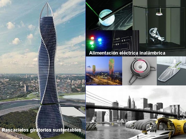 Luz Alimentación eléctrica inalámbrica Rascacielos giratorios sustentables 