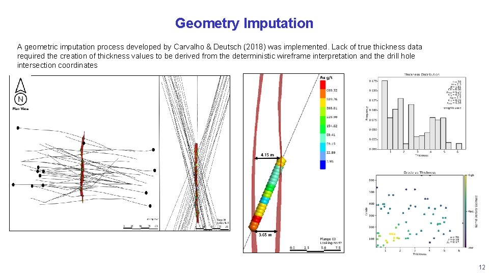 Geometry Imputation A geometric imputation process developed by Carvalho & Deutsch (2018) was implemented.