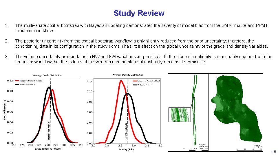 Study Review 1. The multivariate spatial bootstrap with Bayesian updating demonstrated the severity of