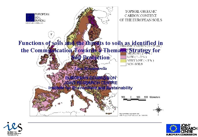 Functions of soils and the threats to soils as identified in the Communication Towards