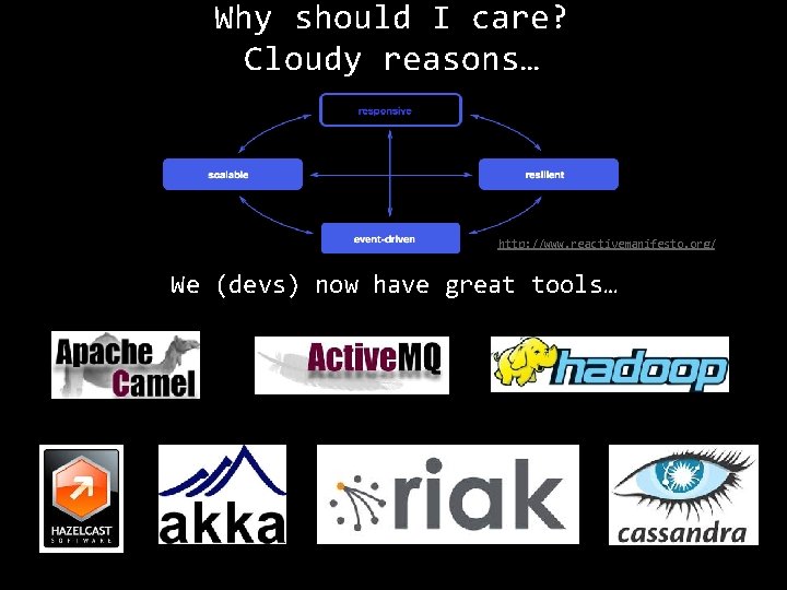 Why should I care? Cloudy reasons… http: //www. reactivemanifesto. org/ We (devs) now have