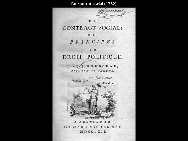 Du contrat social (1762) 