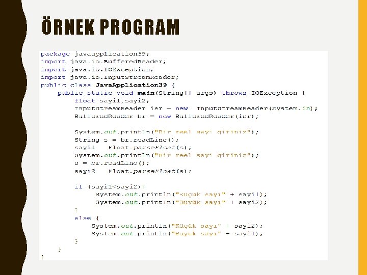 ÖRNEK PROGRAM 