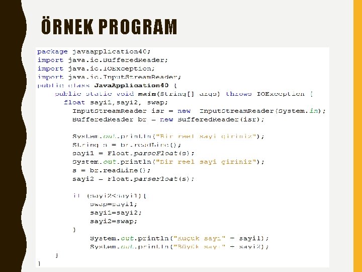 ÖRNEK PROGRAM 