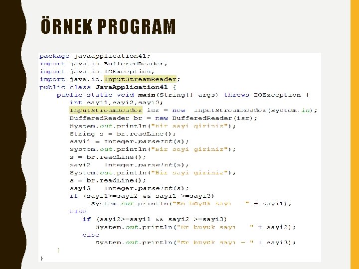 ÖRNEK PROGRAM 