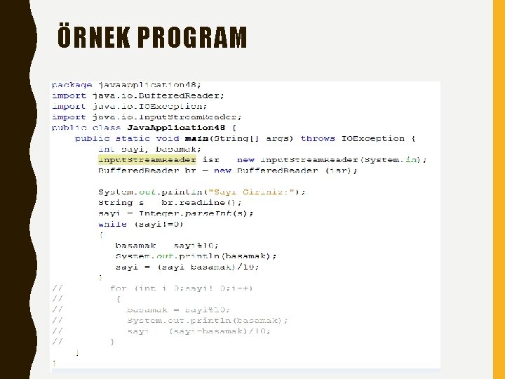 ÖRNEK PROGRAM 