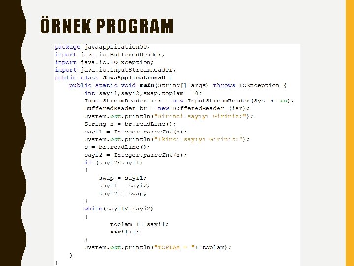 ÖRNEK PROGRAM 