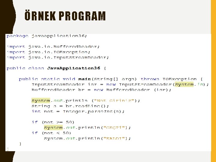 ÖRNEK PROGRAM 