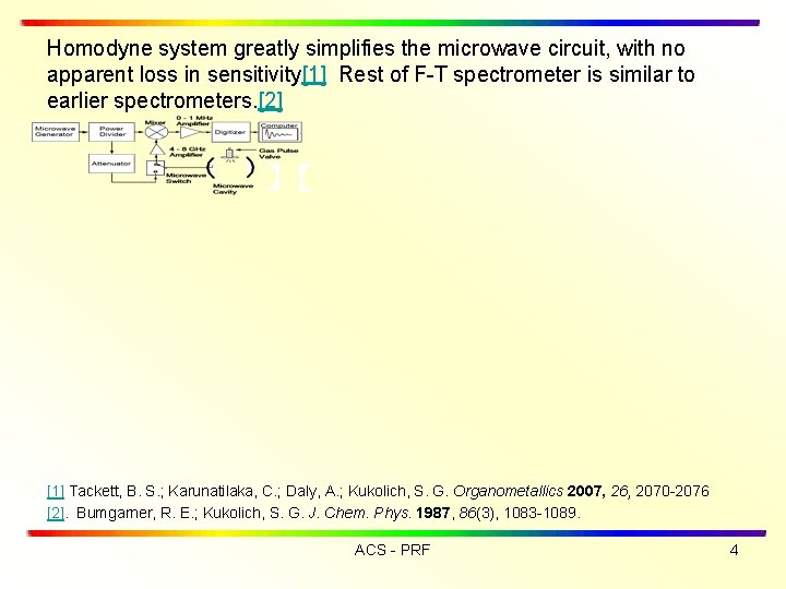 Homodyne system greatly simplifies the microwave circuit, with no apparent loss in sensitivity[1] Rest