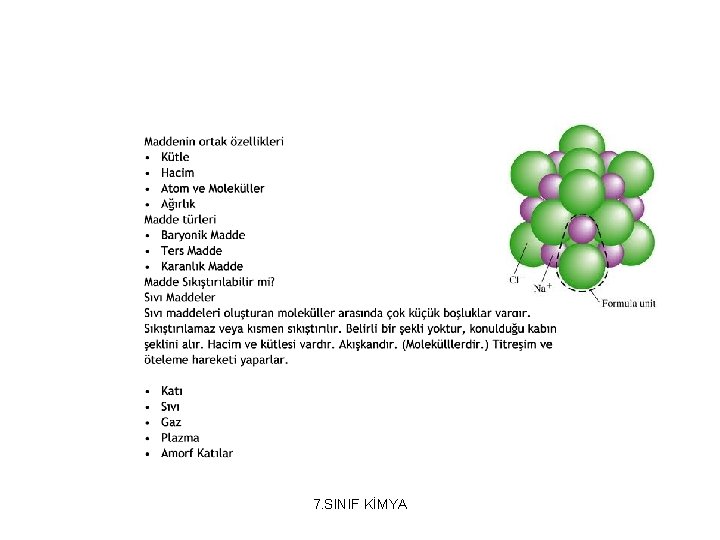 7. SINIF KİMYA 
