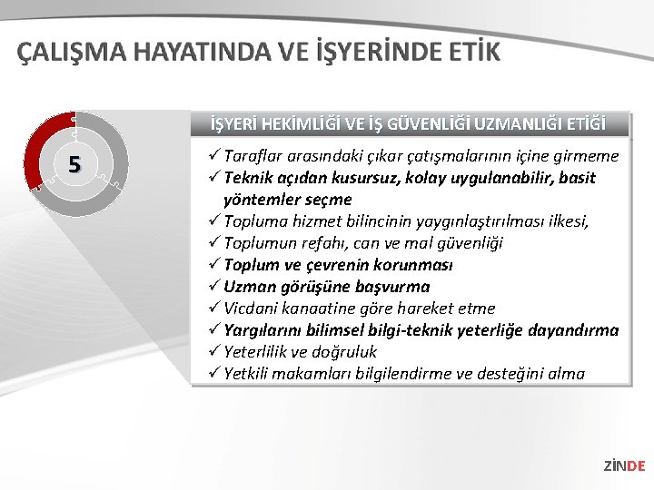 İŞYERİ HEKİMLİĞİ VE İŞ GÜVENLİĞİ UZMANLIĞI ETİĞİ 5 ü Taraflar arasındaki çıkar çatışmalarının içine