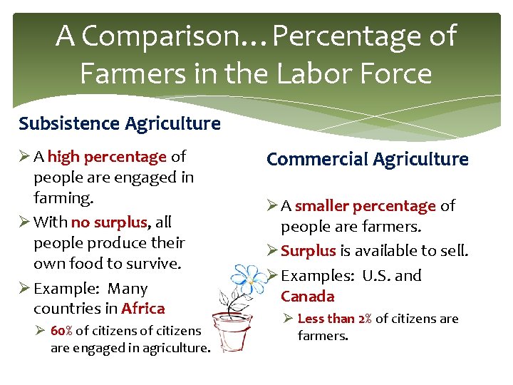 MAJOR AGRICULTURAL PRODUCTION REGIONS Agricultural Practices