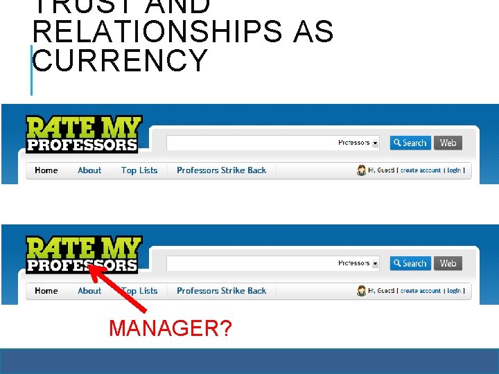 TRUST AND RELATIONSHIPS AS CURRENCY MANAGER? 