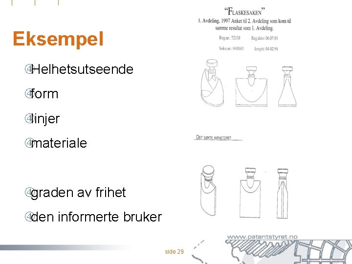 Eksempel Helhetsutseende form linjer materiale graden av frihet den informerte bruker side 29 