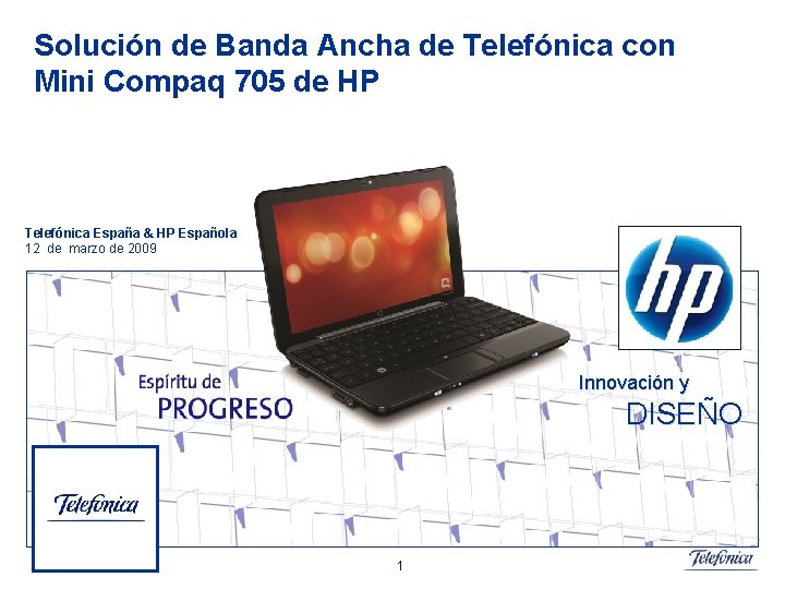 Solución de Banda Ancha de Telefónica con Mini Compaq 705 de HP Telefónica España