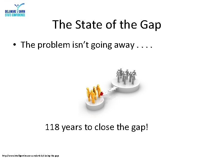 The State of the Gap • The problem isn’t going away. . 118 years