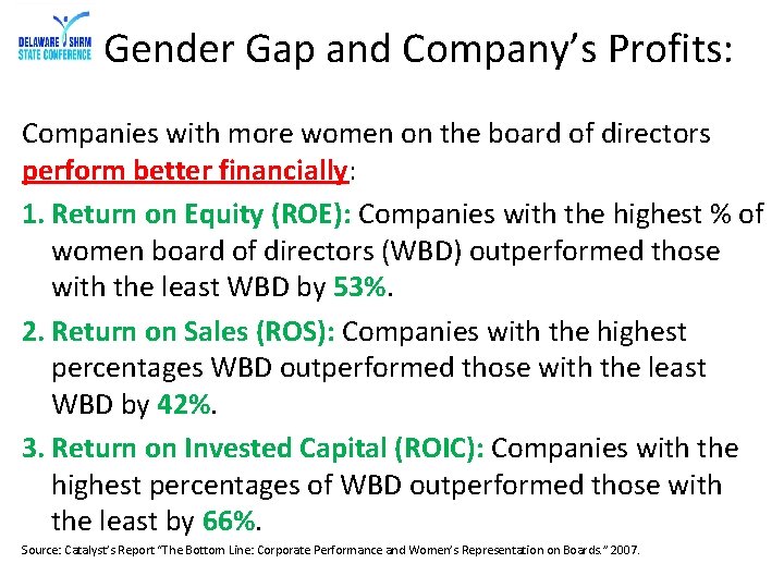 Gender Gap and Company’s Profits: Companies with more women on the board of directors