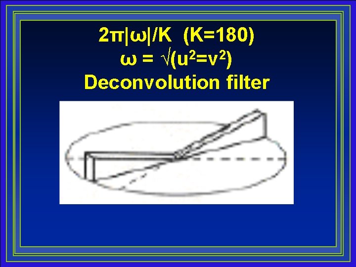 2π|ω|/K (K=180) ω = √(u 2=v 2) Deconvolution filter 15 