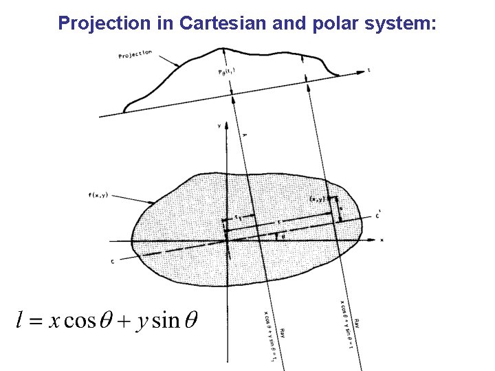 Projection in Cartesian and polar system: 