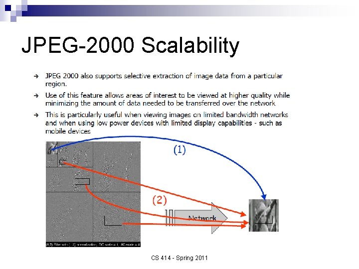 JPEG-2000 Scalability CS 414 - Spring 2011 