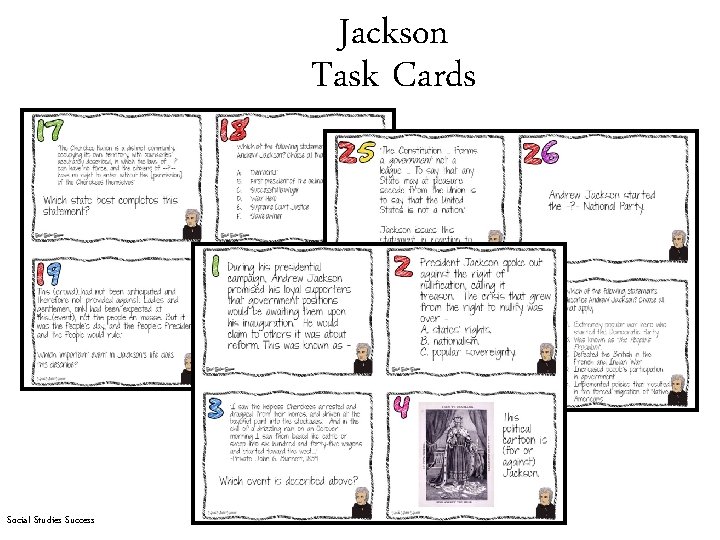 Jackson Task Cards Social Studies Success 