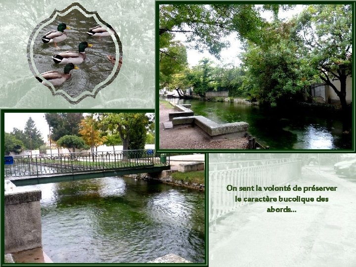 On sent la volonté de préserver le caractère bucolique des abords… 