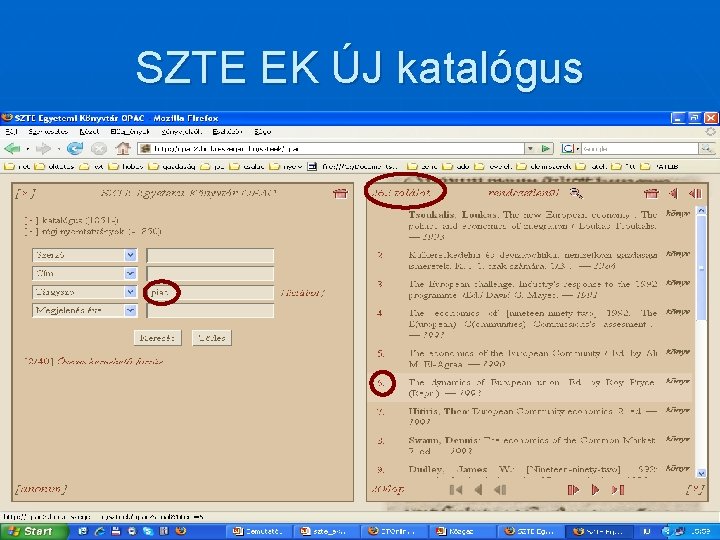 SZTE EK ÚJ katalógus SZTE EK ÚJ katalógus